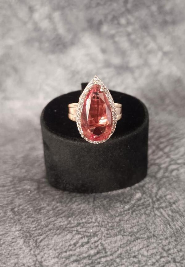 Yüzük Sultanit Bukalemun Nişan Düğün Hediye Kadın Ayarlanabilir Rose Gold Takı Aksesuar  - Image 1