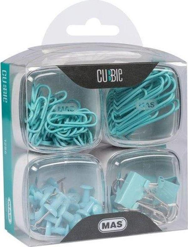 Mas Cubbie Gökkuşağı 4lü Ofis Seti Turkuaz - Image 1