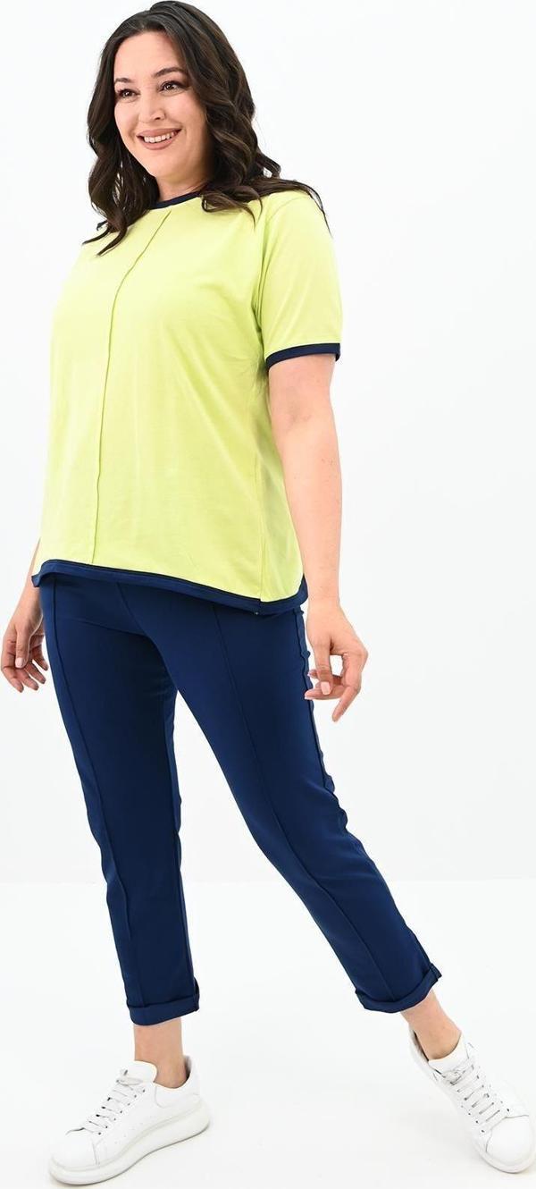 Koza Butik Kadın Büyük Beden Sırt Detaylı Eşofman Takımı 3804-23 Lacivert 4XL - Image 1