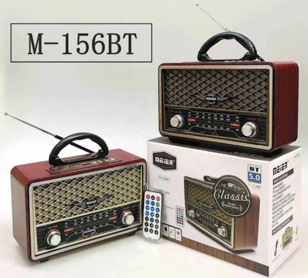 156BT Usb/Sd/Mp3/Bluetooth Şarjlı Nostaljik Radyo Meier - Image 1