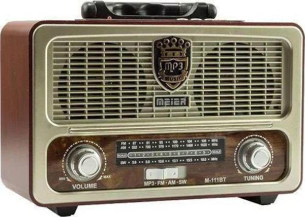 M-111Bt Şarjlı Nostaljik Radyo Usb/Sd/Mp3/Bluetooth Meier - Image 1