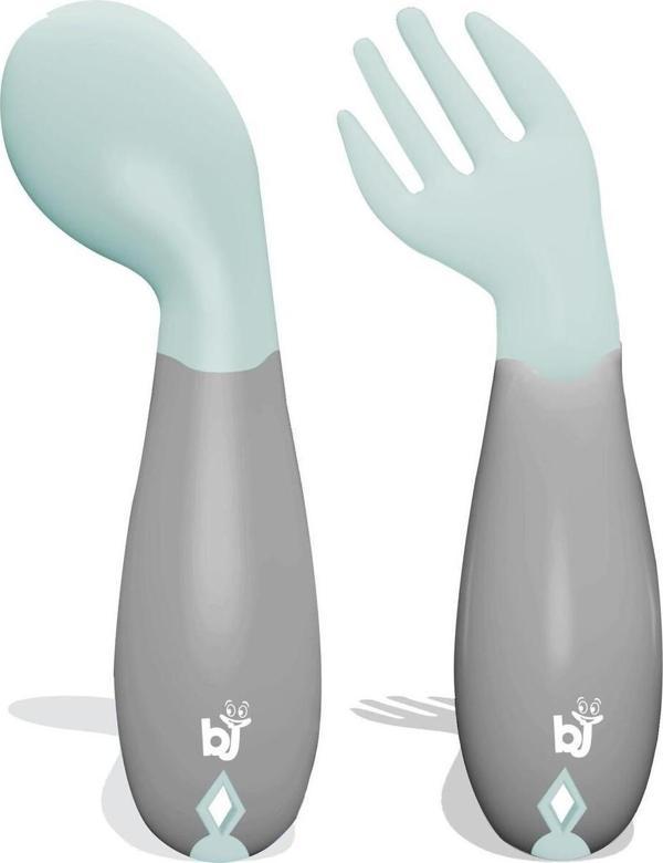 Babyjem  Açılı Mama Kaşık Çatal Takımı Yeşil - Image 1