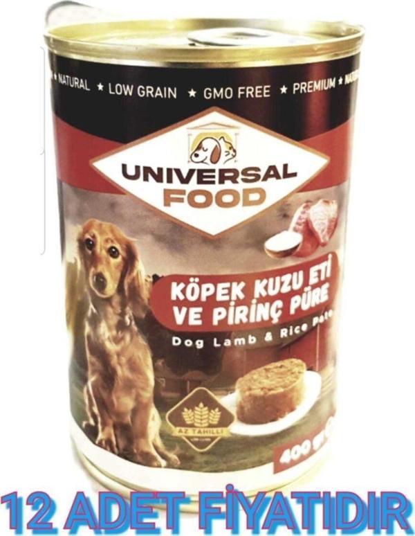 Universal Unıversal Food Kuzu Etli Ve Pirinçli Püre Köpek Konserve Yaş Mama 400Gr* 12 Adet Fiyatıdır - Image 1