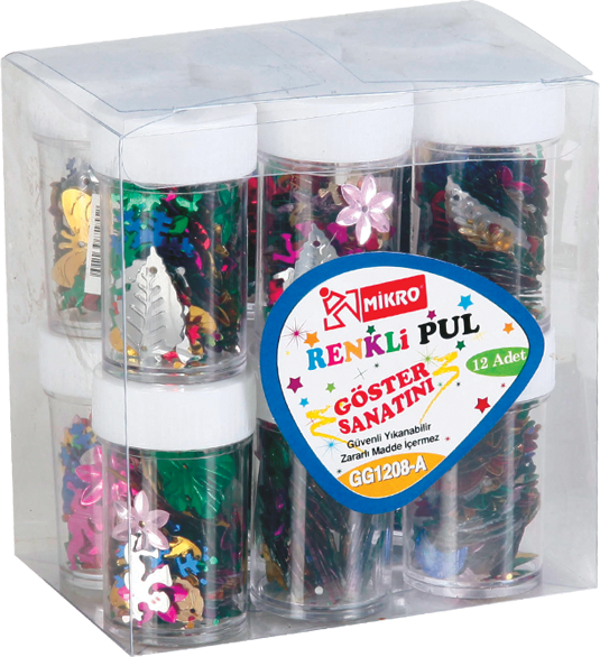 Mikro Gg-1208-A Pul Renkli 12 Li (1 Paket 12 Tüp) - Image 1