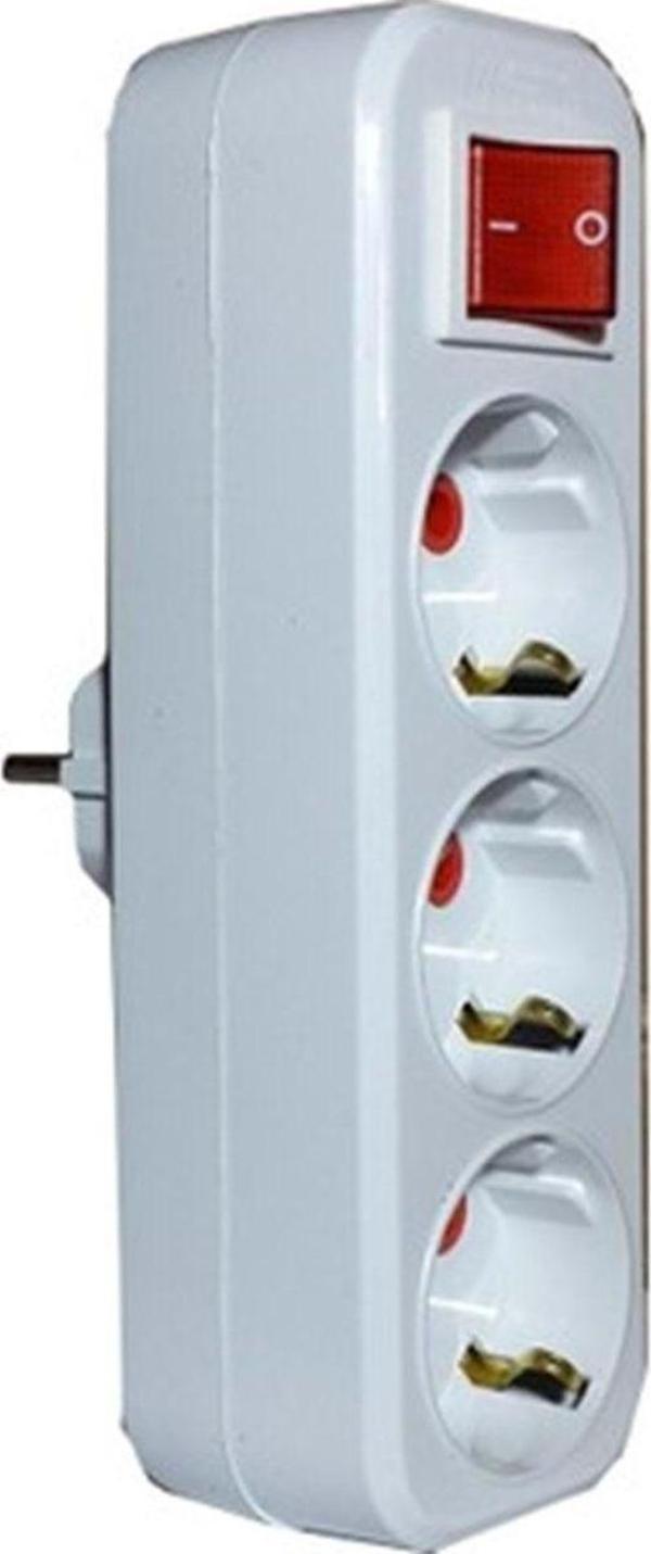 3 Lü Topraklı Anahtarlı Fiş Priz Düz Tip - Image 1