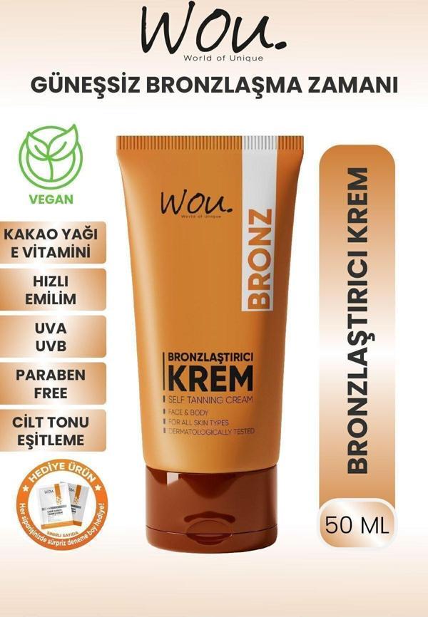 Wou Güneşsiz Bornzlaştırıcı Krem 50 Ml - Image 1