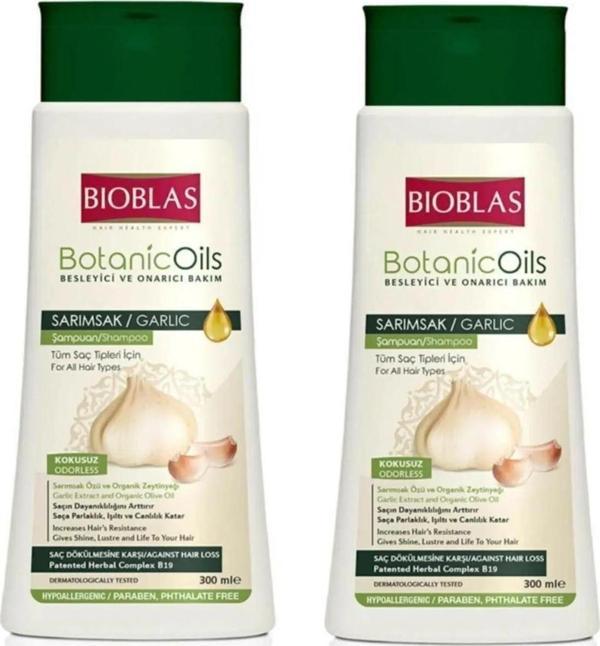 Bioblas Botanic Oils Besleyici Ve Onarıcı Bakım Sarımsak Şampuan Set 2 Adet X 300 Ml - Image 1