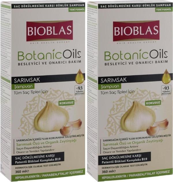Bioblas Organic Oils Şampuan 360 Ml Sarımsak Özlü X 2 Adet - Image 1