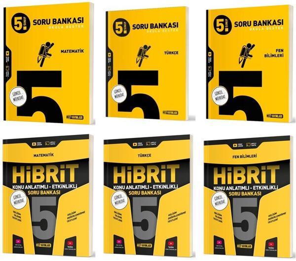 Hız 2025 5. Sınıf Matematik + Türkçe + Fen Soru + Hibrit - Konu Seti 6 Kitap - Hız Yayınları - Image 1