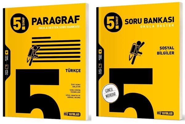 Hız 2025 5. Sınıf Paragraf + Sosyal Bilgiler Soru Seti 2 Kitap - Hız Yayınları - Image 1