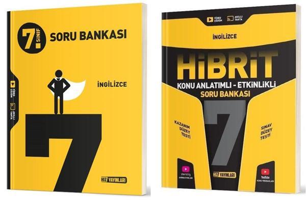 Hız 2025 7. Sınıf İngilizce Soru Bankası + Hibrit Soru 2 Kitap - Hız Yayınları - Image 1