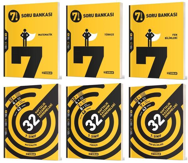Hız 2025 7. Sınıf Matematik + Türkçe + Fen Soru + 36 Haftalık Deneme Seti 6 Kitap - Hız Yayınları - Image 1