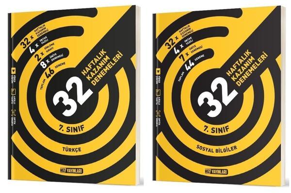 Hız 2025 7. Sınıf Türkçe + Sosyal Bilgiler 36 Haftalık Deneme Seti 2 Kitap - Hız Yayınları - Image 1