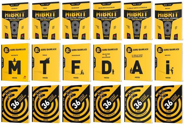 Hız 2025 8. Sınıf Tüm Dersler Soru Bankası + Hibrit Konu Anlatımlı + 36 Haftalık Deneme Seti 18 Kitap - Hız Yayınları - Image 1