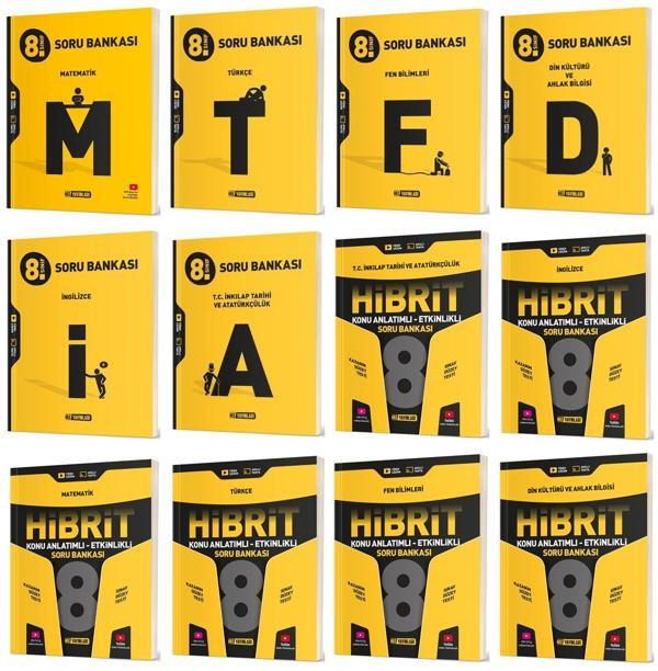 Hız 2025 8. Sınıf Tüm Dersler Soru Bankası + Hibrit Konu Anlatımlı Soru Bankası Seti 12 Kitap - Hız Yayınları - Image 1