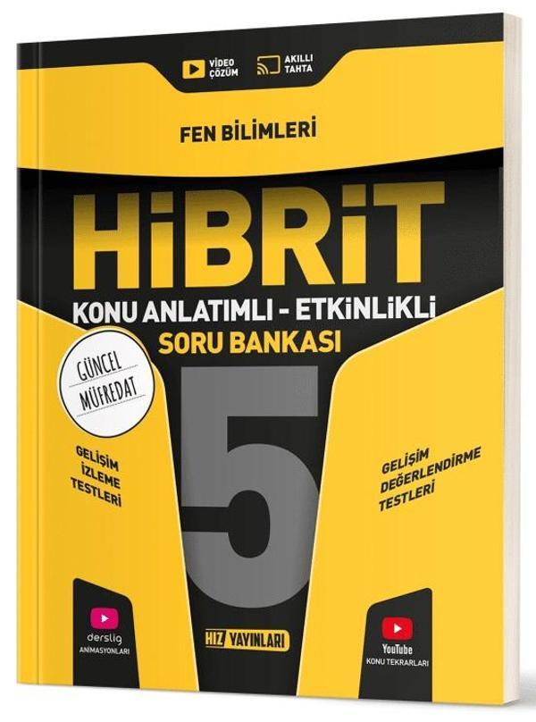 Hız Yayınları 2025 5. Sınıf Fen Bilimleri Hibrit - Konu Anlatımlı Soru Bankası Yeni Müfredat - Hız Yayınları - Image 1