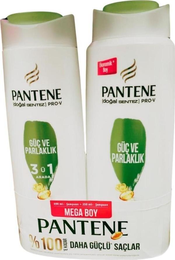 Pantene 600 Ml Güç ve Parlaklık Şampuan & 350 Ml Saç Kremi - Image 1