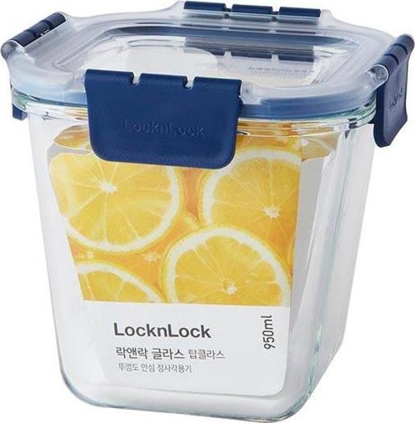 Locknlock Top Class Fırın & Saklama Kabı Dörtgen Kilitli 950ml Mavi - Image 1