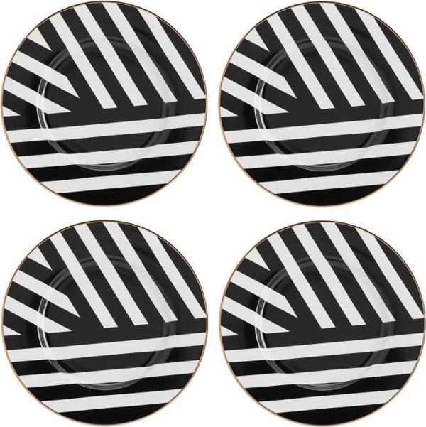 Mikasa Luxe Deco Fine China 4 Parça Tatlı Tabak Seti 21cm - Image 1