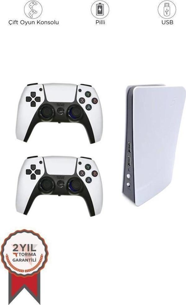 Torima Beyaz GC-09  28.000+ Klasik Oyunlu Kablosuz Atari  Retro Oyun Konsolu - Image 1