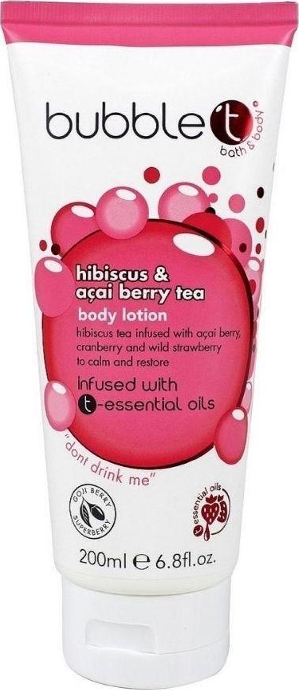 Bubble T Hibiscus & Açai Berry Body Lotion 200 ml Vücut Losyonu - Image 1