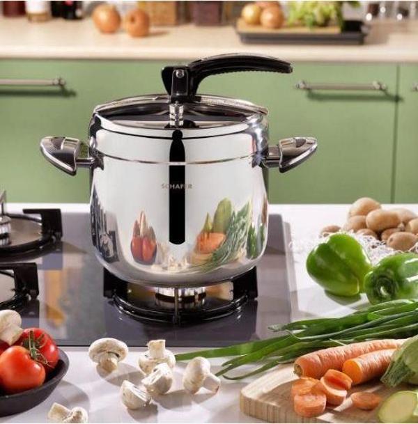Schafer Classic Düdüklü Tencere 7 lt-Inox - Image 1