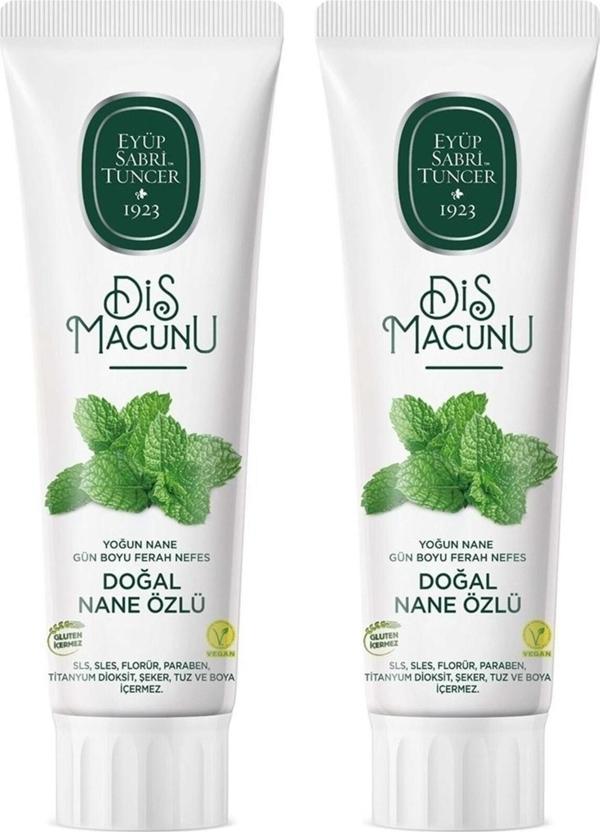 Eyüp Sabri Tuncer Doğal Nane Özlü Diş Macunu 2 x 90 ML - Image 1