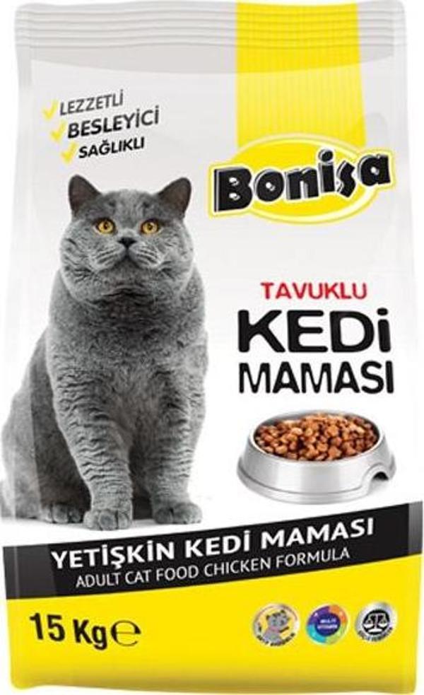 Bonisa Tavuklu Kedi Maması 15 Kg - Image 1
