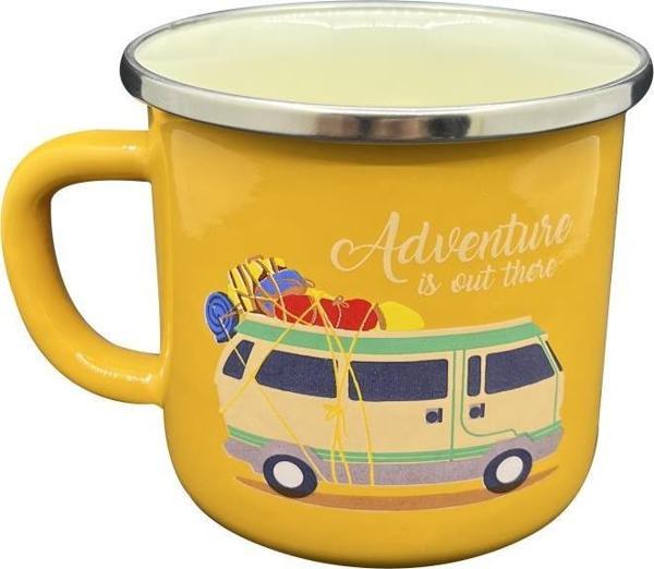 Orcamp Retro Emaye Kupa Bardak Adventure Hardal OUT-1900 - Image 1