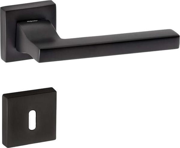 DOĞANLAR TURKUAZ MAT SİYAH ROZETLİ KAPI KOLU TAKIM-Oda Kol - Image 1