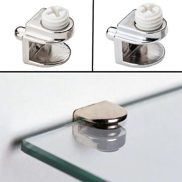 METAL CAM RAF TUTUCU DÜZ KROM PLASTİK VİDALI (5 ADET ) - Image 1