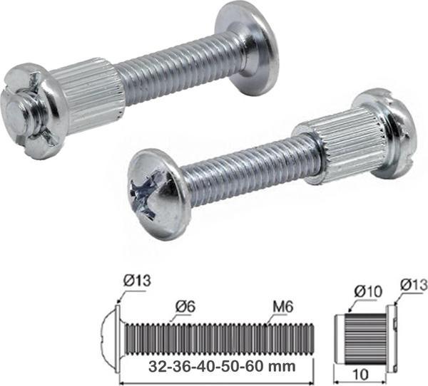 METAL MONTABENT ÇİNKO 6X36 TAKIM ( 10 ADET ) - Image 1