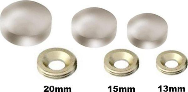 METAL VİDA KAPAMA ZAMAK 13 MM SATEN ( 10 ADET ) - Image 1