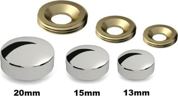 METAL VİDA KAPAMA ZAMAK 20 MM KROM ( 10 ADET ) - Image 1
