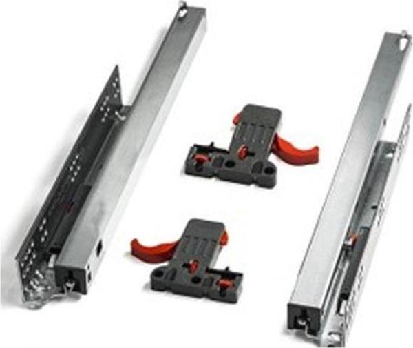 SAMET PUSH OPEN 50 CM TAM ÇİFT AÇILIM ÇEKMECE RAYI MANDAL DAHİL - Image 1