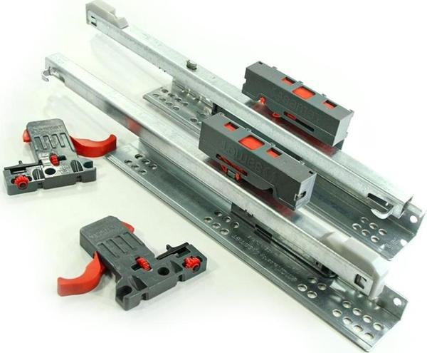 SAMET SLİDE PUSH OPEN 55 CM TAM AÇILIM ÇEKMECE RAY MANDAL DAHİL - Image 1