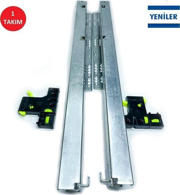 YENİLER TANDEM ÇİFT AÇILIM ÇAKMECE RAYI 50 CM (MANDAL DAHİL ) - Image 1