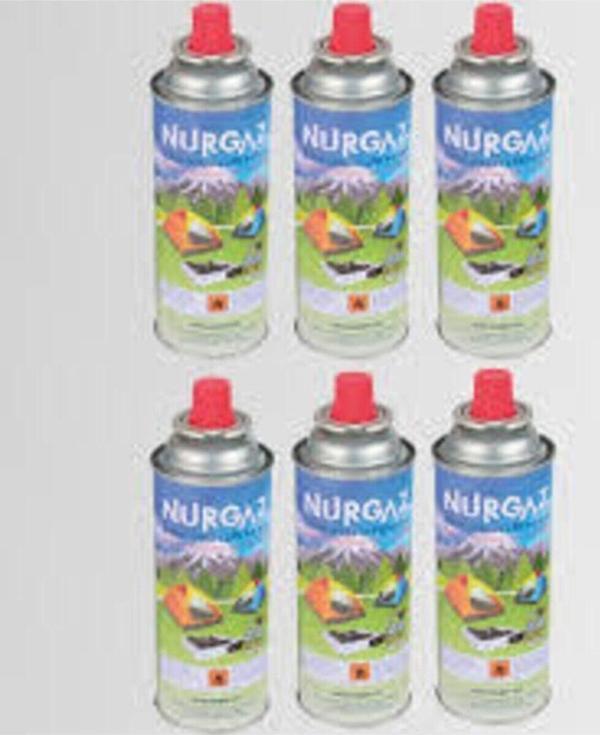 NURGAZ 6 Adet Ng207 Valfli Kamp Ocak Gaz Kartuşu 220Gr - Image 1