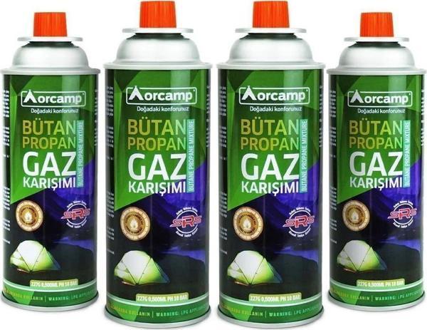 Orcamp Valfli Gaz Kartuş 227 Gram 4'Lü Set - Image 1