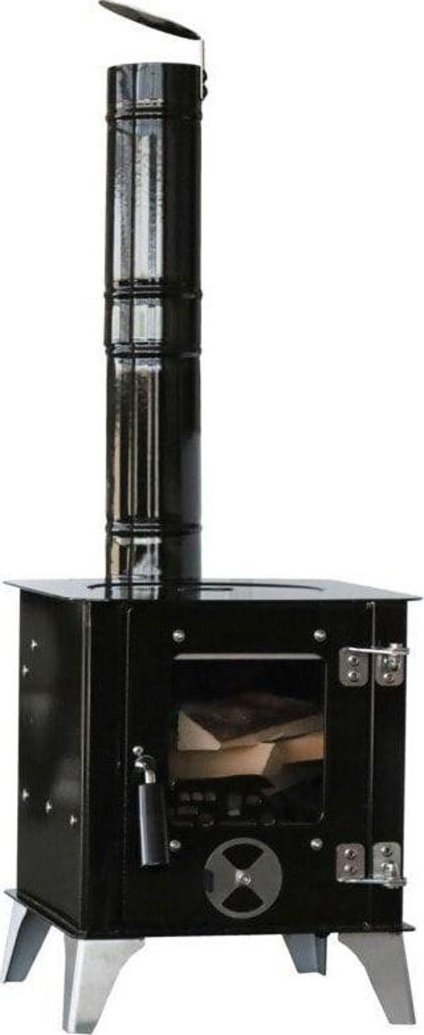 Sabah Tekarasta Tiny Emaye Kamp Sobası Ve Karavan Sobası (Isıya Dayanıklı Cam-Boruçap: 8Mm) - Image 1