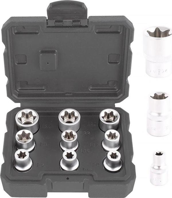 Brio Lokma Set Torx (Tork) Dişi 1/2 9 Parça (E10-E24) - Image 1