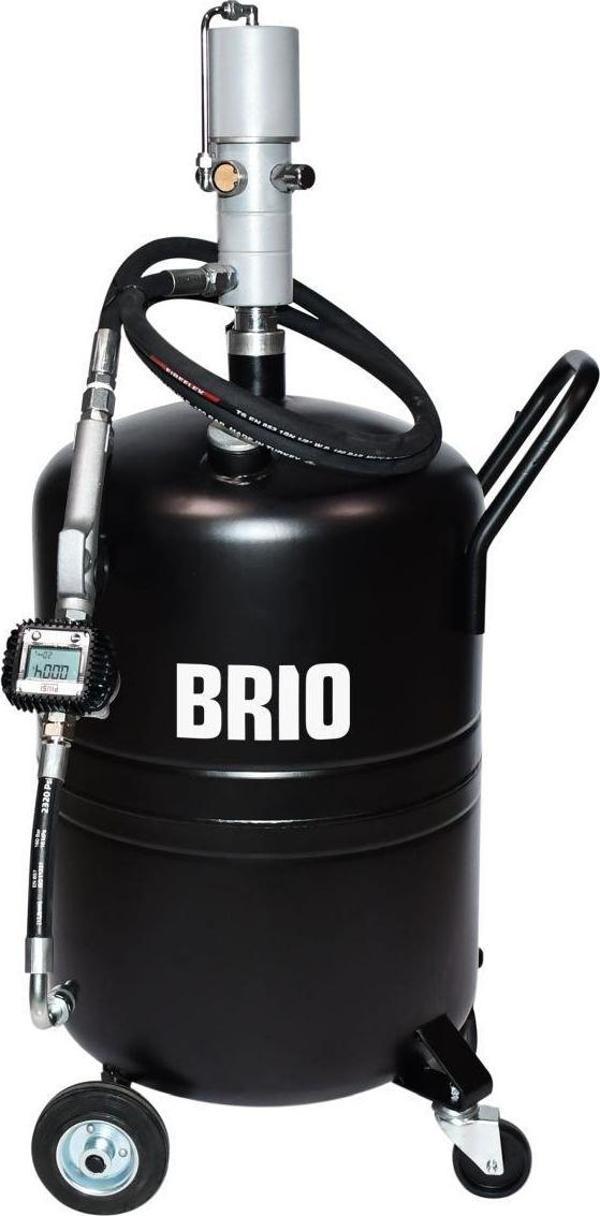 Brio Seyyar Yağ Basma 80 Lt Tekerlekli Havalı İnce Yağ Pompası + Dijital Tabanca + 2 M Hortumlu  - Image 1