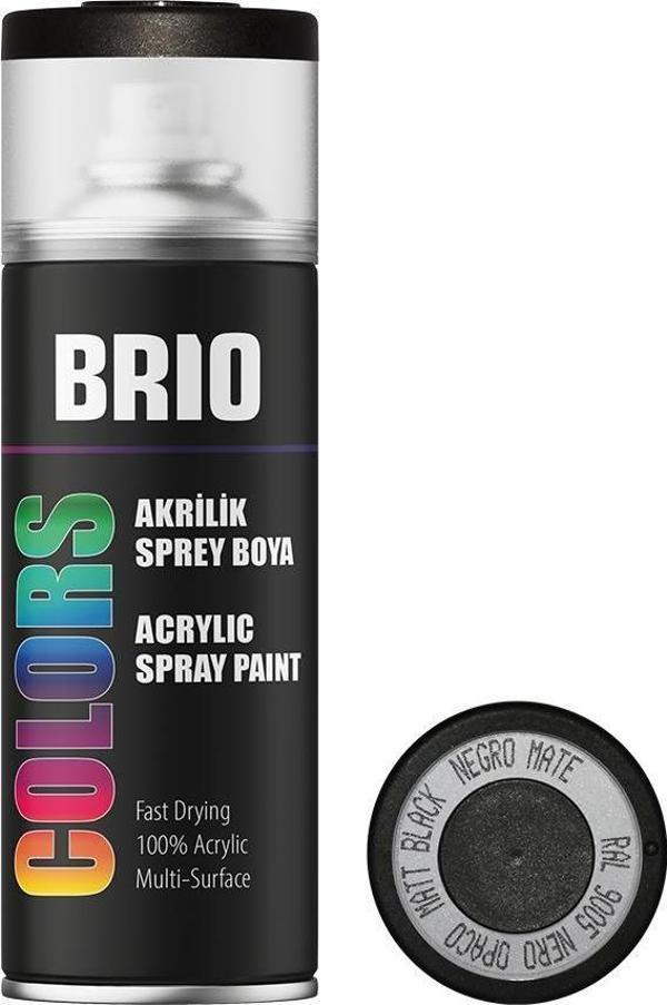 Brio Sprey Boya Akrilik Mat Siyah B9005M 400Ml  - Image 1