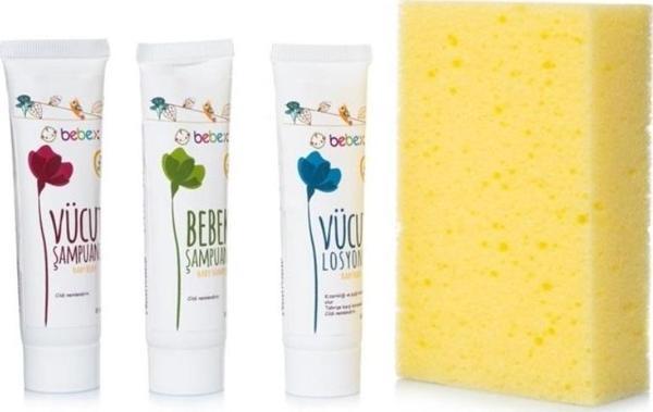 Bebex Bebek Banyo Seyahat Seti Sünger Hediyeli 30 ml *3 - Image 1