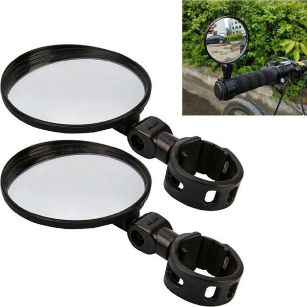 Ebulduk Bisiklet Aynası Scooter Aynası Geniş Açılı Bisiklet Scooter Dikiz Aynası 2 Adet - Image 1