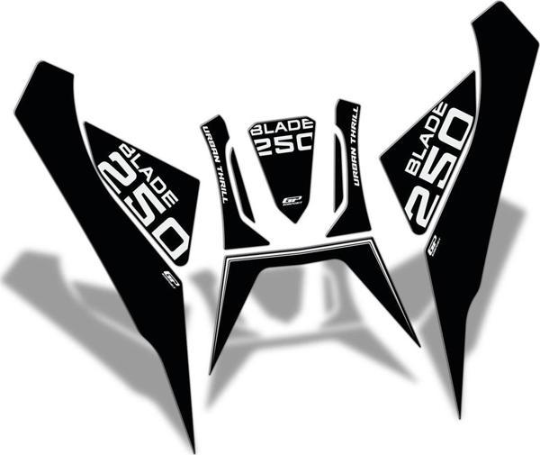 GP Kompozit RKS Blade 250 2023-2024 Uyumlu Tank Pad Seti Siyah - Image 1