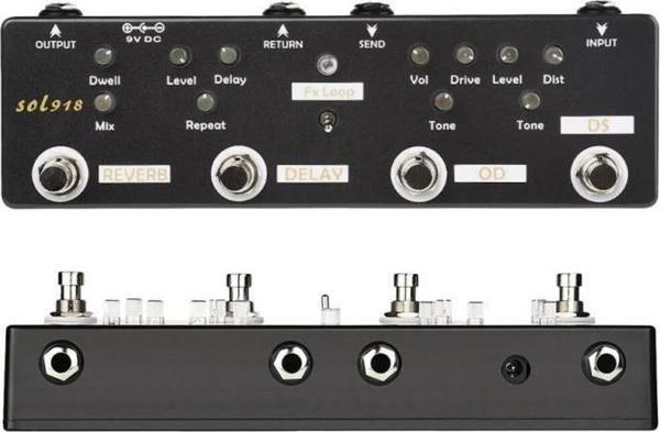 Midex QuadraFX SL-918 Analog Gitar Efekt Pedalı (Reverb, Delay, FX Loop, Overdrive ve Distortion) - Image 1