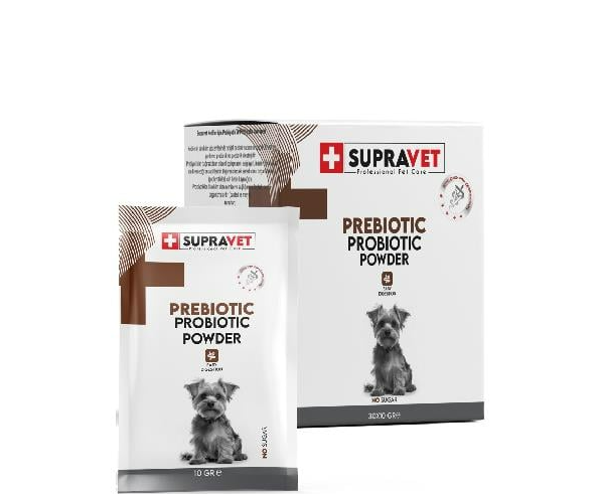 Supravet Bağışıklık Güçlendirici Köpekler için Toz Probiyotik ve Prebiyotik Takviyesi 30 Adet 10 Gr - Image 1