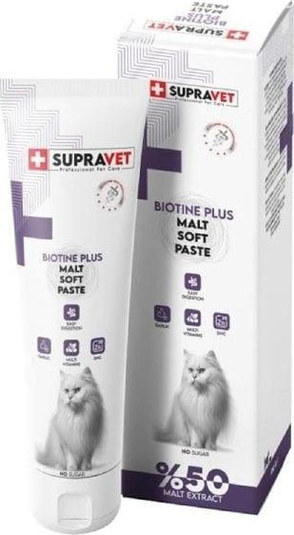 Supravet Biotin Plus Kediler için Tüy Sağlığı Güçlendirici Malt Paste 100 Gr - Image 1