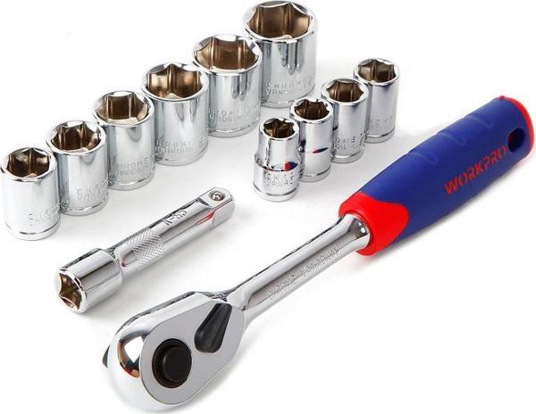 WORKPRO WP202557 12 Parça 3/8’’ CR-V Metrik Profesyonel Lokma Takımı - Image 1